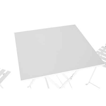 Tavolo con 2 sedie Home ESPRIT Bianco 60 x 60 x 71 cm