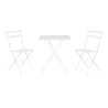 Tavolo con 2 sedie Home ESPRIT Bianco 60 x 60 x 71 cm