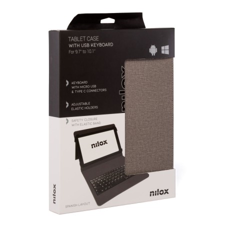 Custodia per Tablet e Tastiera Nilox Grigio