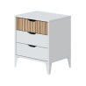 Comodino Forés Bianco Naturale 40 X 33 X 50 cm