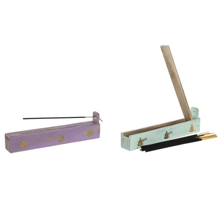 Bruciatore Home ESPRIT Legno Alluminio 24 x 4 x 6 cm (12 Pezzi) (6 Unità)