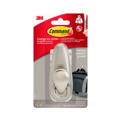 Gancio per appenderla 3M 2,2 Kg Argentato Metallizzato Metallo nichel (1 Unità)