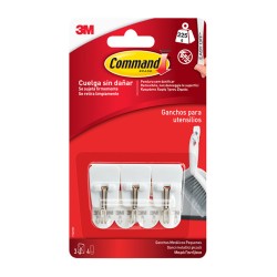 Gancio per appenderla 3M 225 g 19 X 41 X 19 MM Bianco Acciaio (3 Unità)