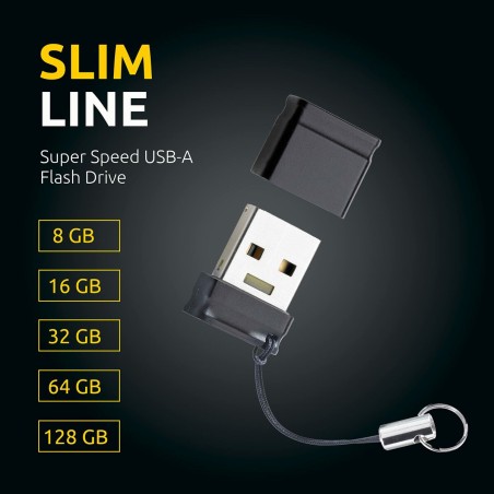 Memoria USB INTENSO Slim Line 64 GB Nero