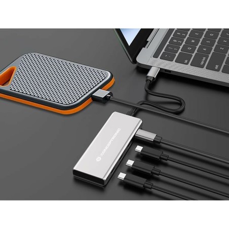 Hub USB Conceptronic 110519607101 Argentato