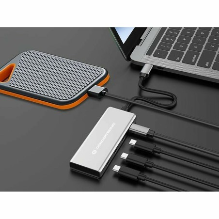 Hub USB Conceptronic 110519607101 Argentato
