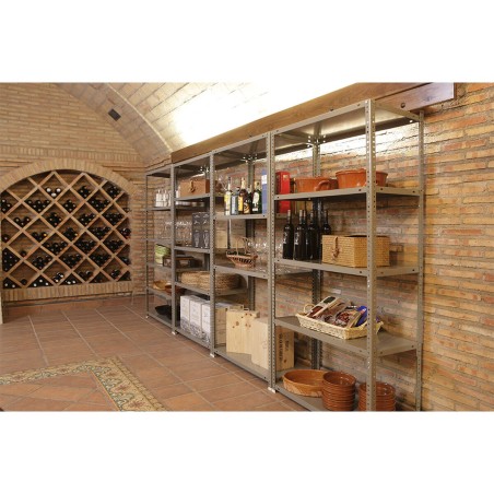 Scaffale Simon Rack Comfort Plus 5/400 Bianco 200 x 100 x 40 cm Metallo 5 Mensole 100 kg