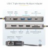 Hub USB Startech 154B-USBC-MULTIPORT Grigio 100 W