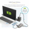 Hub USB Startech 154B-USBC-MULTIPORT Grigio 100 W