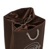 Cesto per i Panni Sporchi Versa Marrone Poliestere PVC Metallo EVA 30 x 55 x 36 cm