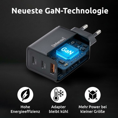 Caricabatterie da Parete INTENSO W65ACC Nero 65 W