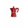 Caffettiera Italiana Bialetti MOKA EXCLUSIVE Rosso Alluminio 3 Tazze