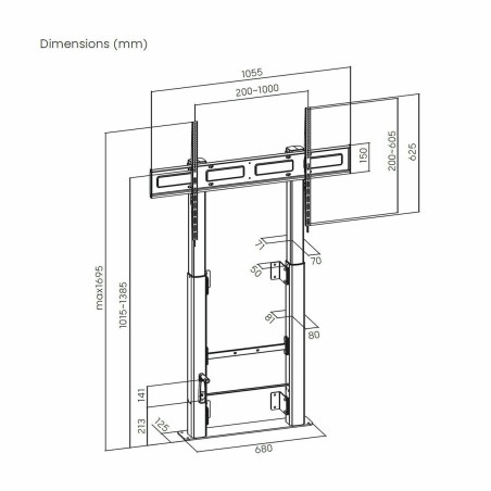 Supporto TV Aisens FWF100E-351 60" 100" 120 kg