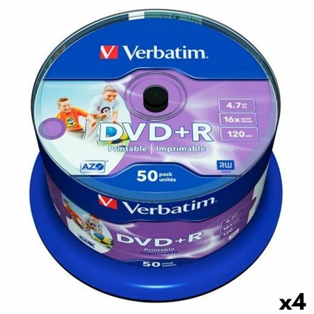 DVD+R Verbatim   4,7 GB 16x 50 Pezzi (4 Unità)