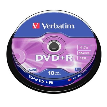 DVD+R Verbatim 4,7 GB 16x 10 Pezzi (20 Unità)