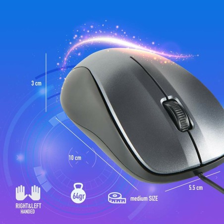 Mouse Ottico Mouse Ottico NGS NGS-MOUSE-1091 Grigio 1200 DPI