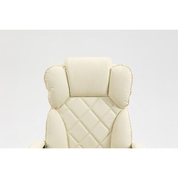 Sedia da Ufficio Activejet YK7416 BE Nero Beige Argentato