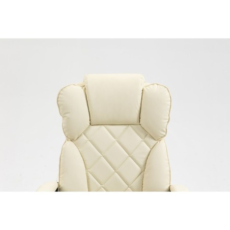 Sedia da Ufficio Activejet YK7416 BE Nero Beige Argentato