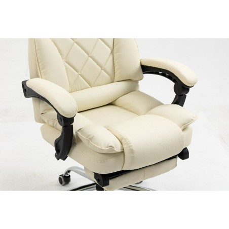 Sedia da Ufficio Activejet YK7416 BE Nero Beige Argentato
