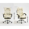 Sedia da Ufficio Activejet YK7416 BE Nero Beige Argentato