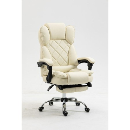 Sedia da Ufficio Activejet YK7416 BE Nero Beige Argentato