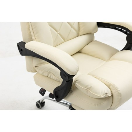 Sedia da Ufficio Activejet YK7416 BE Nero Beige Argentato