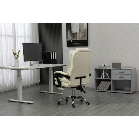 Sedia da Ufficio Activejet YK7416 BE Nero Beige Argentato