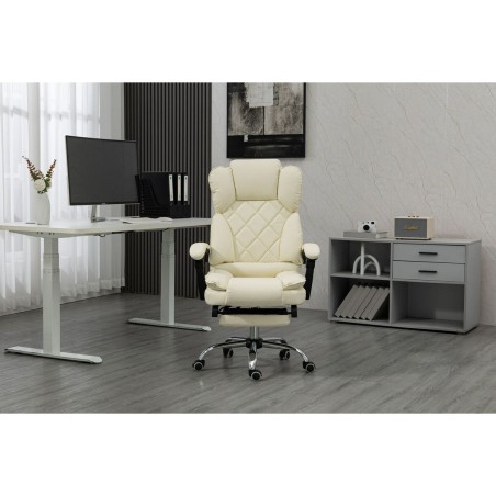 Sedia da Ufficio Activejet YK7416 BE Nero Beige Argentato