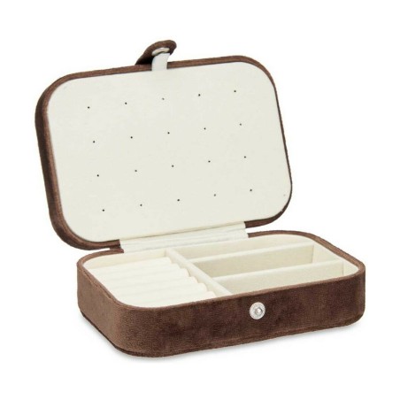 Scatola-Portagioie Gift Decor SM20211241 - BROWN SM20211241 - BROWN Marrone Velluto 16,2 x 6 x 11,5 cm (12 Unità)