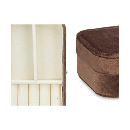 Scatola-Portagioie Gift Decor SM20211241 - BROWN SM20211241 - BROWN Marrone Velluto 16,2 x 6 x 11,5 cm (12 Unità)