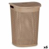 Cesto per i Panni Kipit 4790-4 4790-4 Beige Plastica 60 L 43,5 x 57,5 x 34 cm (6 Unità)