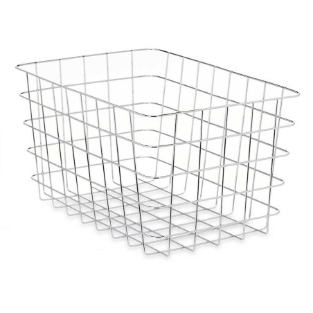 Cestino Multiuso Kinvara W5759K-L CHROME W5759K-L CHROME Argentato Argento Metallo 38 x 21 x 26 cm Rettangolare (6 Unità)