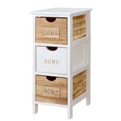 Cassettiera Gift Decor HW6650B-3D Home Bianco Marrone 26 x 63 x 32 cm