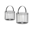 Set di Cestini Gift Decor JY19149BK JY19149BK Nero Metallo Cilindrica