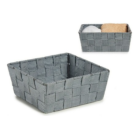 Cestino Kipit A3-6929A9 A3-6929A9 Grigio Poliestere Stoffa Intrecciato 18 x 8 x 21 cm 21 x 8 x 18 cm