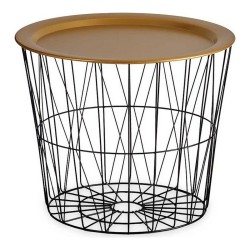 Tavolo aggiuntivo Gift Decor JY21093M JY21093M Nero Dorato 52 x 40 x 52 cm