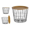 Tavolo aggiuntivo Gift Decor JY21093M JY21093M Nero Dorato 52 x 40 x 52 cm