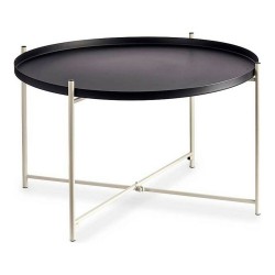 Tavolo aggiuntivo Gift Decor JY19736ARGW JY19736ARGW Bianco Nero 76,5 x 46 x 76,5 cm
