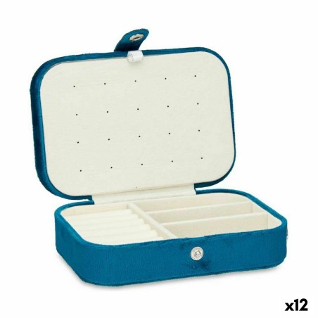 Scatola-Portagioie Gift Decor SM20211241 - DARK BL SM20211241 - DARK BL Azzurro Velluto 16,2 x 6 x 11,5 cm (12 Unità)