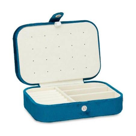 Scatola-Portagioie Gift Decor SM20211241 - DARK BL SM20211241 - DARK BL Azzurro Velluto 16,2 x 6 x 11,5 cm (12 Unità)