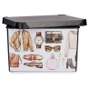 Scatola portaoggetti Kipit STYLE BOX-22L-3 Vintage Plastica Stampa Vintage 22 L Con manici (12 Unità)