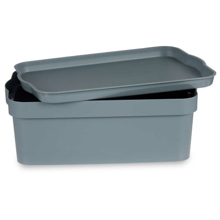 Scatola portaoggetti con coperchio Kipit TP593-2 TP593-2 Grigio Plastica 6 L (12 Unità)
