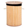 Cesto per i Panni Sporchi Kipit BA1315-436 BA1315-436 Nero Naturale Cotone Poliestere Metallo Bambù Viscosa Legno MDF 48 L 37 x 