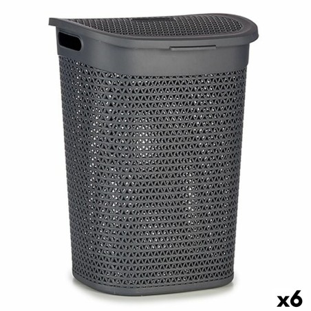Cesto per i Panni Kipit 4790-2 4790-2 Antracite Plastica 60 L 43,5 x 57,5 x 34 cm 43,5 x 57 x 34 cm (6 Unità)
