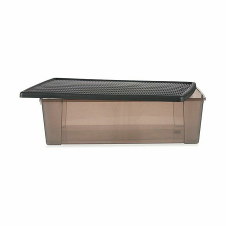 Scatola portaoggetti con coperchio Stefanplast 30886 Elegance Grigio Trasparente Plastica 30 L (6 Unità)