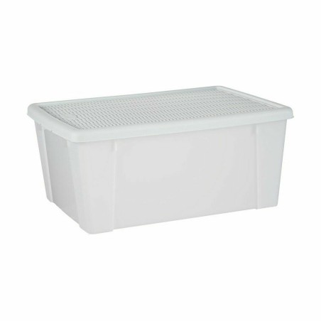 Scatola portaoggetti con coperchio Stefanplast 30853 Elegance Bianco Trasparente Plastica (6 Unità)