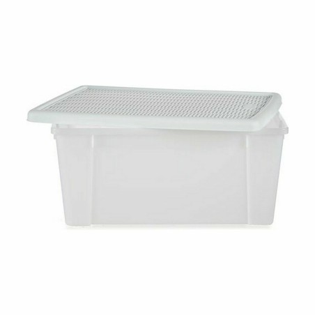 Scatola portaoggetti con coperchio Stefanplast 30853 Elegance Bianco Trasparente Plastica (6 Unità)