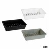 Contenitori per Cassetti Kinvara CN18799 CN18799 Bianco Nero Grigio Caucciù polipropilene TPR 16 x 5 x 24 cm 24 x 5 x 16 cm (36 