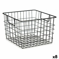 Cestino Multiuso Kinvara W7318 W7318 Nero Acciaio Con manici (8 Unità)
