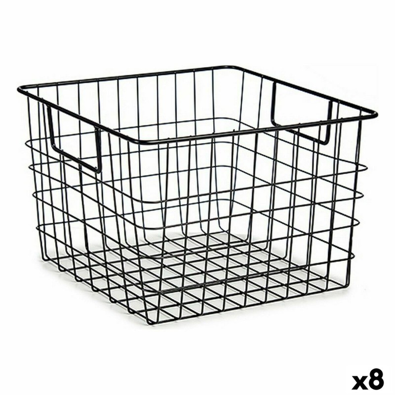 Cestino Multiuso Kinvara W7318 W7318 Nero Acciaio Con manici (8 Unità)